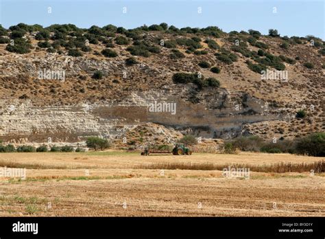 A Tractor Does Modern Farming In The Valley Of Elah Israel The