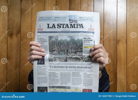 La Stampa Italian Newspaper Editorial Photo Image Of Background