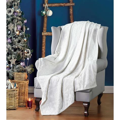 Decorative Winter Christmas Throw Blanket Luxury Velvet Soft Comfy