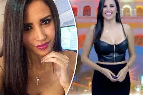 Sexy Weather Girl Shocks By Baring All In Bondage Top On Live Tv
