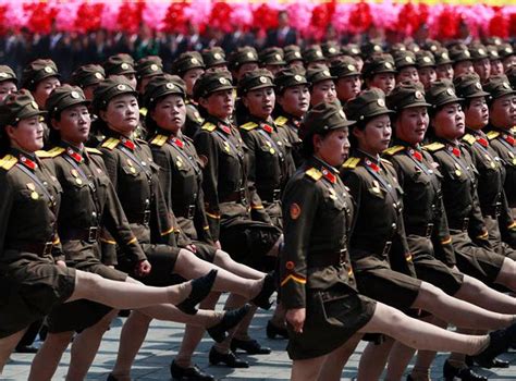 North Korean Female Soldiers North Korean Lady Soldiers In Heels