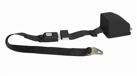 2 Point Retractable Black Lap Seat Belt 1 Belt X2 Industries