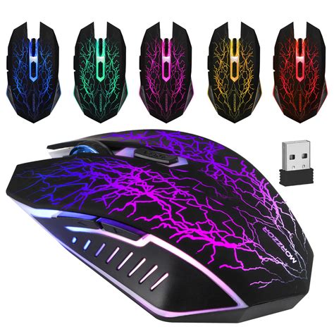 Tsv Wireless Gaming Mouse Rechargeable Usb 24g Rgb Backlit Computer
