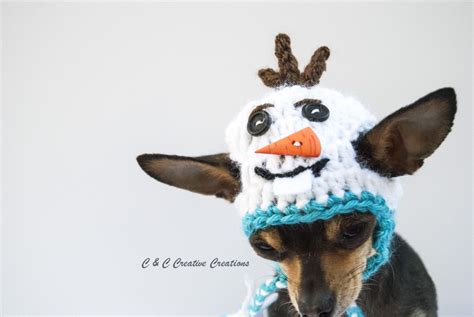 Olaf Snowman Dog Hat Pet Hat Cat Hat Dog Beanie Dog Costume