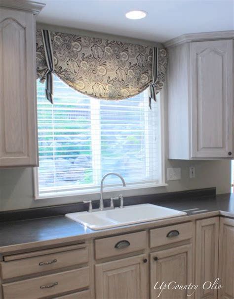 Do you suppose valance for kitchen windows looks nice? Faux London shade custom valance really makes this look ...