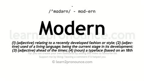 Pronunciation Of Modern Definition Of Modern Youtube