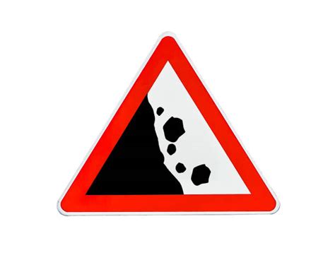 Falling Rocks Sign Stock Photos Pictures And Royalty Free Images Istock