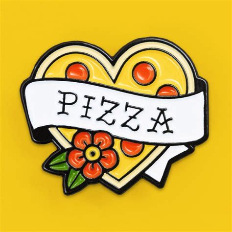 Pizza Love Enamel Pins Pizza Tattoo Pizza Pin