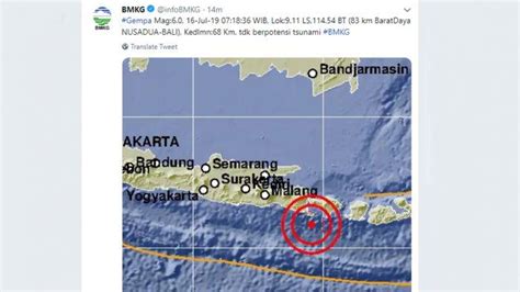 Gempa terkini atau gempa bumi tektonik magnitudo 6,0 mengguncang kepulauan mentawai, sumatera barat, selasa (17/11/2020) sekitar pukul 08.44 wib. GEMPA HARI INI, Gempa 6.0 SR Guncang Nusa Dua Bali, Selasa ...