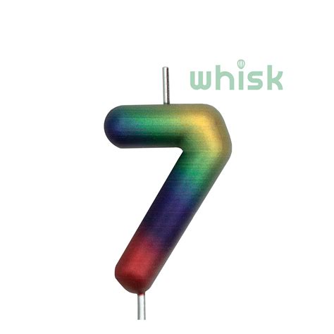 Whisk Metallic Rainbow Number 7 Candle Hobbycraft