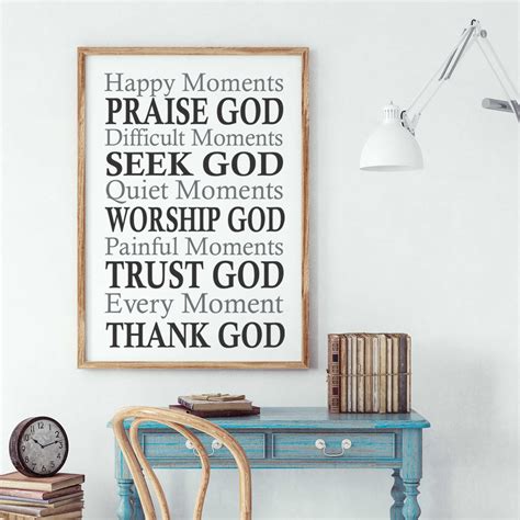 Happy Moments Praise God Difficult Moments Seek God Quiet Etsy Canada
