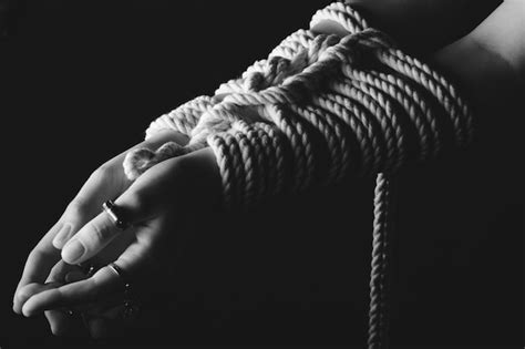 Premium Photo Kinbaku Shibari Woman S Hands Tied With Rope