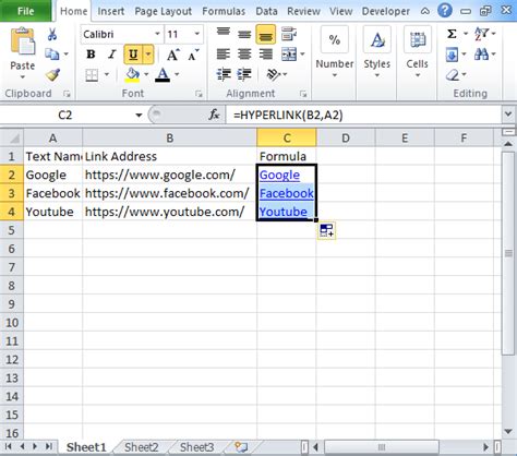 Excel Hyperlink Functions And Formulae With Examples