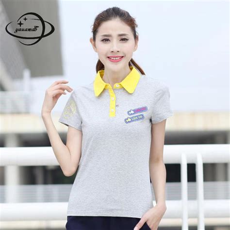 Yauamdb Women Polo Shirt 2018 Summer Size M 6xl Cotton Ladies Short Sleeve Tee Female Print Polo