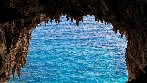 White Cave In Capri Island Stock Photo Download Image Now Cave