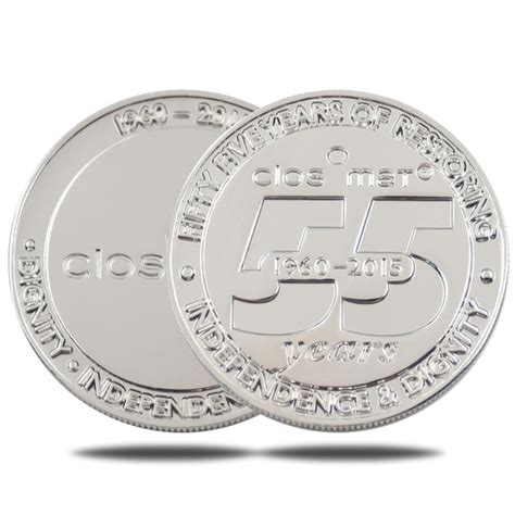 Manufacturer Custom Anniversary Shiny Silver Souvenir Coins Taskwin Ts