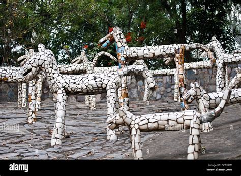 Sculptures Rock Garden By Nek Chand Chandigarh India Stock Photo Alamy
