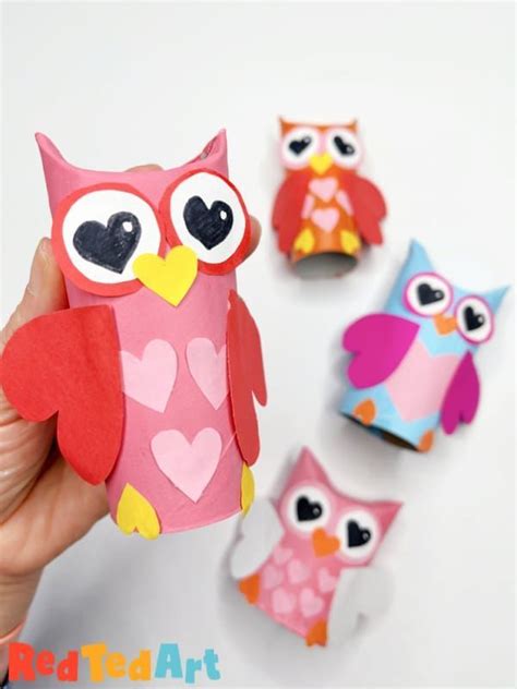 Craft A Delightful Toilet Paper Roll Valentines Owl Perfect For