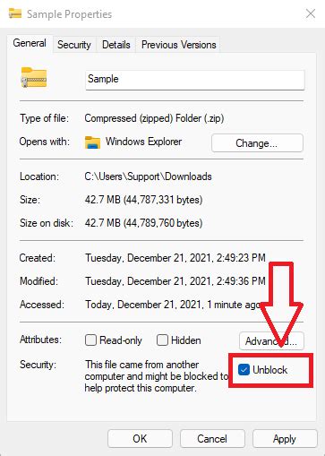 How To Unblock A Downloaded File Win 11 Afmg Knowledge Base