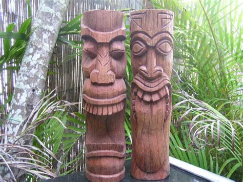 Totem poles are an interesting choice for coloring pages as they acquaint your child with the native american culture. Hand carved Tiki Totems - Google Search | Gerçeküstü sanat ...