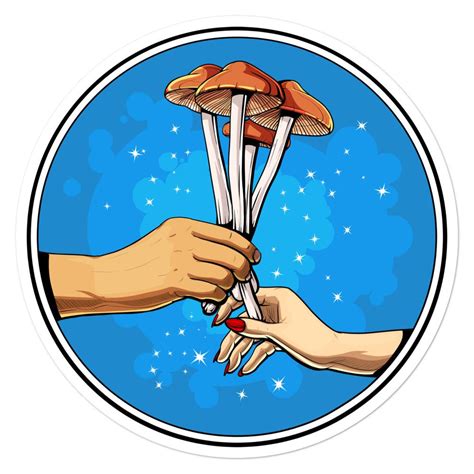 Psilocybin Magic Mushrooms Psychedelic Fungi Sticker Psychonautica