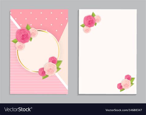 Greeting Card Blank Template Royalty Free Vector Image