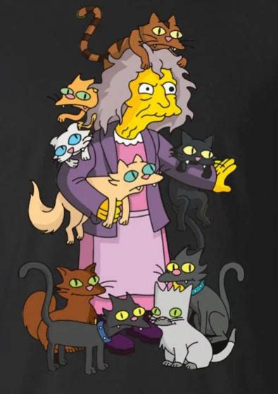 Crazy Cat Lady Simpsons Name Crazy Loe
