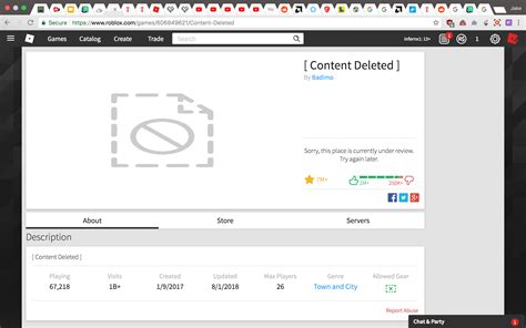 What Does Content Deleted Mean On Roblox