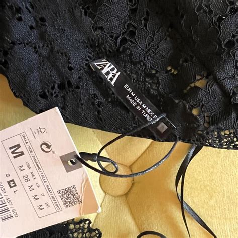 Zara Plunge Front And Back Lace Bodysuit Brand New Depop