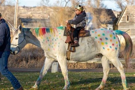 Wyatt Haas Age 5 From Montana Wanted To Ride A Unicorn Before His