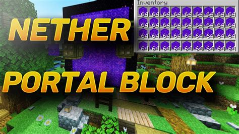 Minecraft Bedrock How To Get A Nether Portal Block Farm Mcpe Xbox