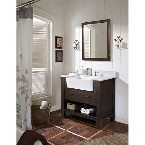 Many people head to their a bathroom vanity should not only match the design principle and style of your bathroom, but it. Fairmont Designs 36" Napa Farmhouse Vanity - Aged Cabernet | Free Shipping - Modern Bathroom