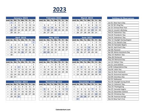 2023 Holidays Observed Calendar Get Calendar 2023 Update