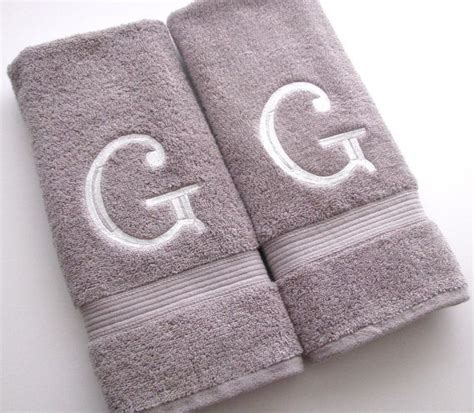 Monogrammed Bath And Hand Towels 4 Sizes 16 Colors Sold Etsy