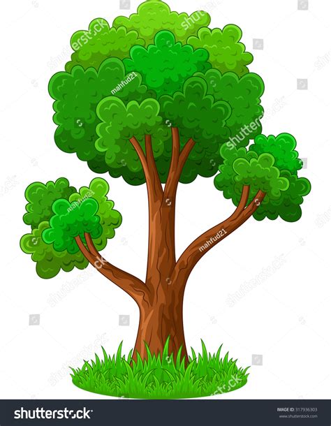 Green Tree Cartoon Stock Vector 317936303 Shutterstock