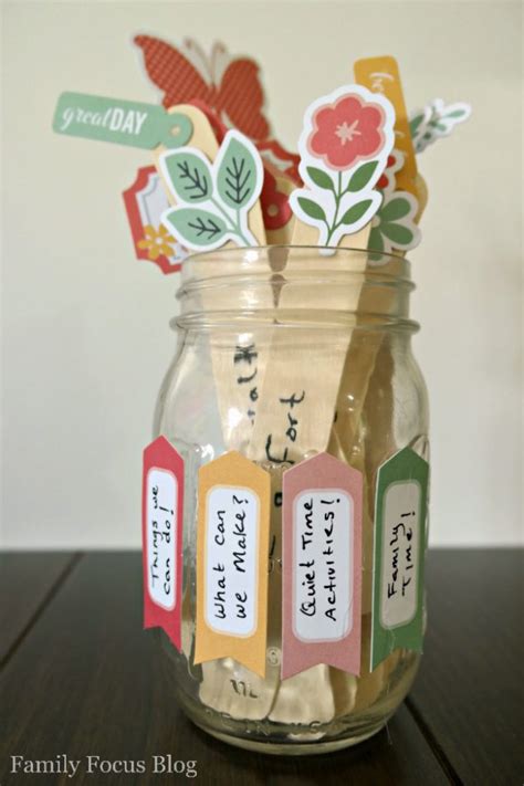 Make A Bored Jar And Fill It With Fun Things To Do When Bored