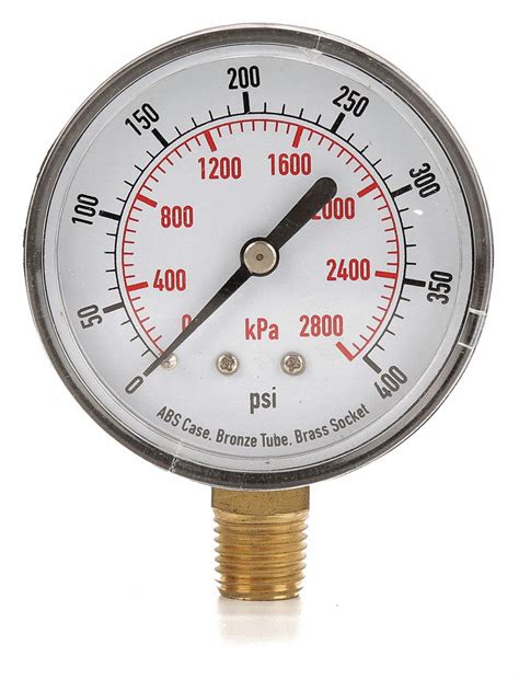 Grainger Approved Pressure Gauge 0 To 400 Psi 0 To 2800 Kpa Range 1