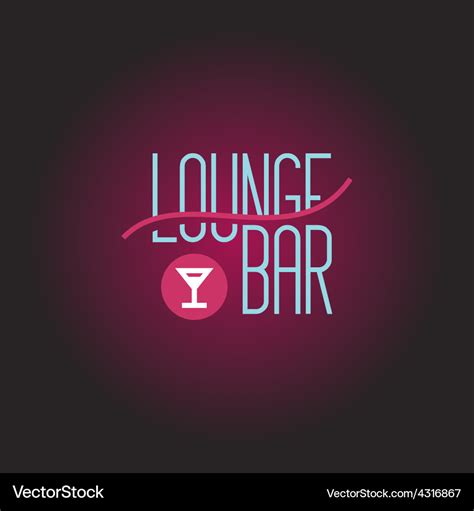Lounge Bar Logo Template Royalty Free Vector Image