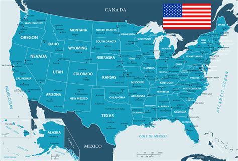 Map Of United States Vector Stock Illustration Download Image Now