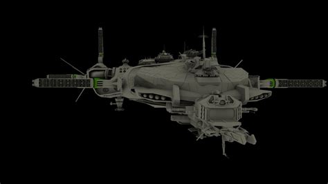 3d Model Spaceship Battlecruiser Vr Ar Low Poly Rigged Cgtrader
