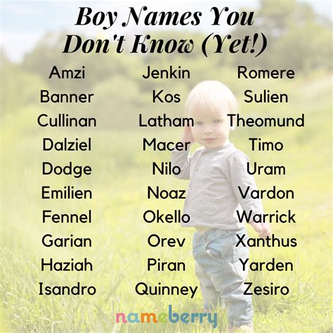 Rare Boy Names You Dont Know Yet Unique Boy Names Rare Baby