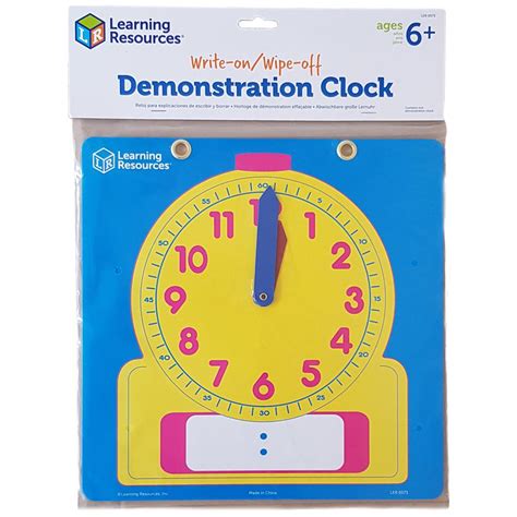 Learning Resources Write Onwipe Off Demonstration Clock
