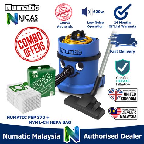 Genuine Numatic Hepa Dry Vacuum Cleaner Psp370 Made In Uk Hepaflo