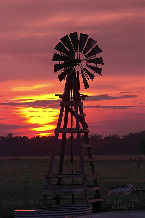 Windmill Sunset Photograph By Jerry Segraves