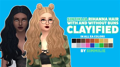 My Sims 4 Blog Sintiklia Rihanna Hair Clayified By Simmilie Ts4