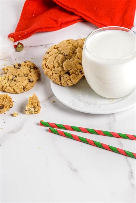 Milk And Cookies For Santa Claus Stock Image Image Of