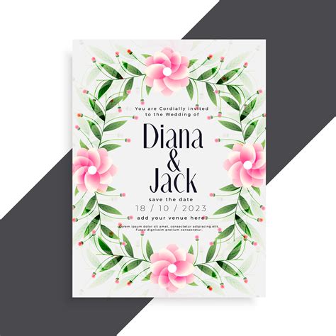 If you prefer subtle floral designs, this wedding invitation kit is perfect for you. beautiful wedding invitation pink flower card design ...