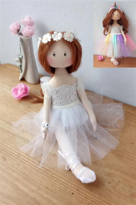 Handmade Rag Ballerina Doll For Girl Fabric Ballerina Etsy