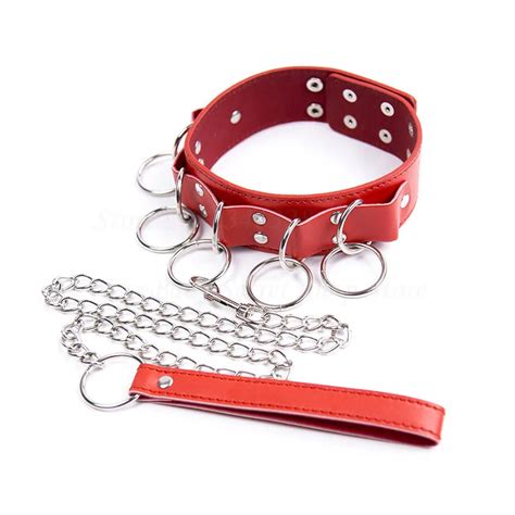 Bdsm Pu Leather Slave Collars Fetish Sex Toys For Couples Erotic Adult Games Leash Neck Collar