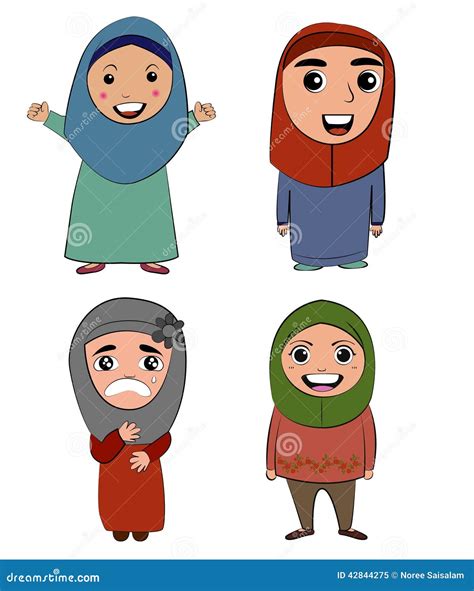 Karikatur Islam Mädchenvektor Und Design Vektor Abbildung